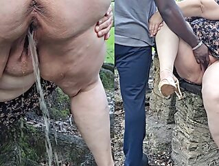 Jamdown26 - Me pissing at the park and getting my pussy fingered bbw mature public nudity 9:43