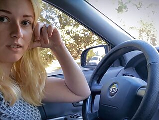 Helped the blonde fix the car and fucked her amateur blonde pov 13:24